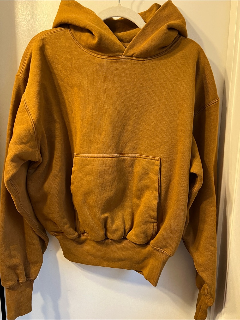 YEEZY GAP Perfect Hoodie Light Brown Double Layer 100% Cotton XS